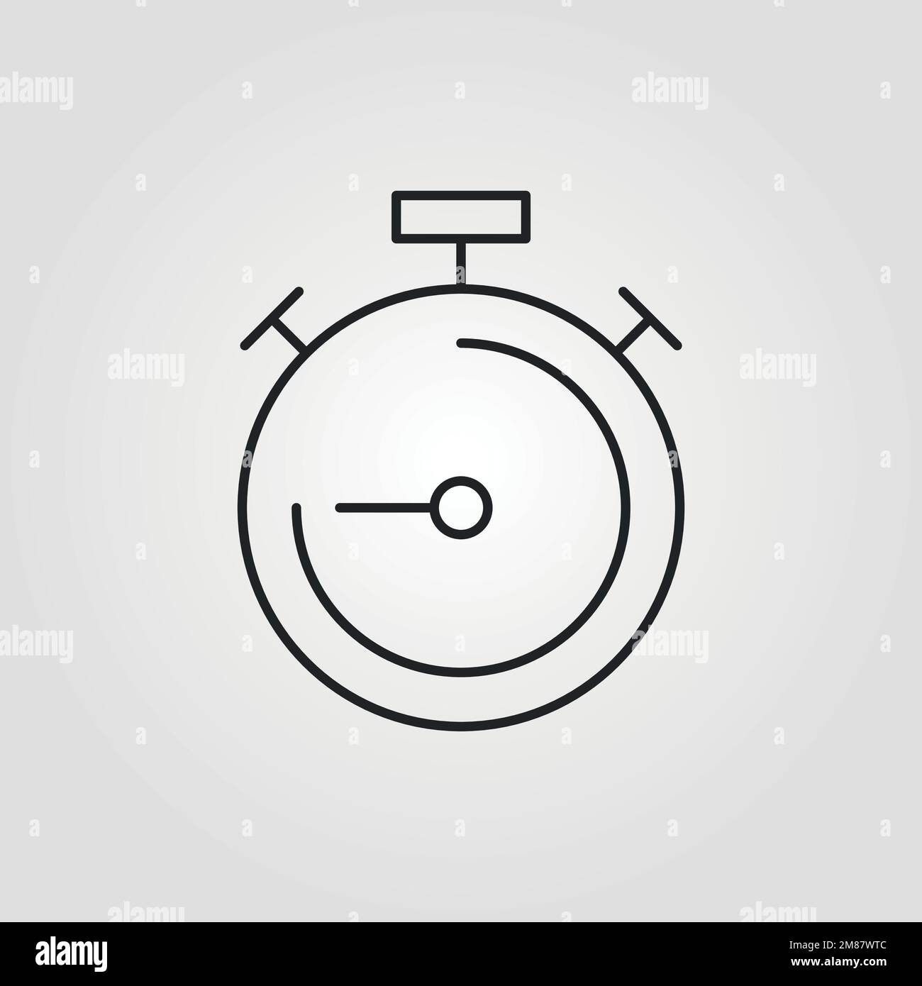 alarm vector icon line art style for Web and Mobile Stock Vector