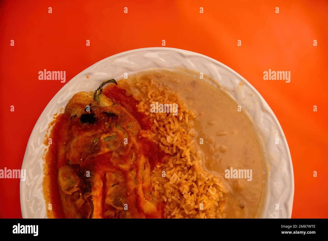 A Chile relleno with cheese, mexican food Stock Photo Alamy