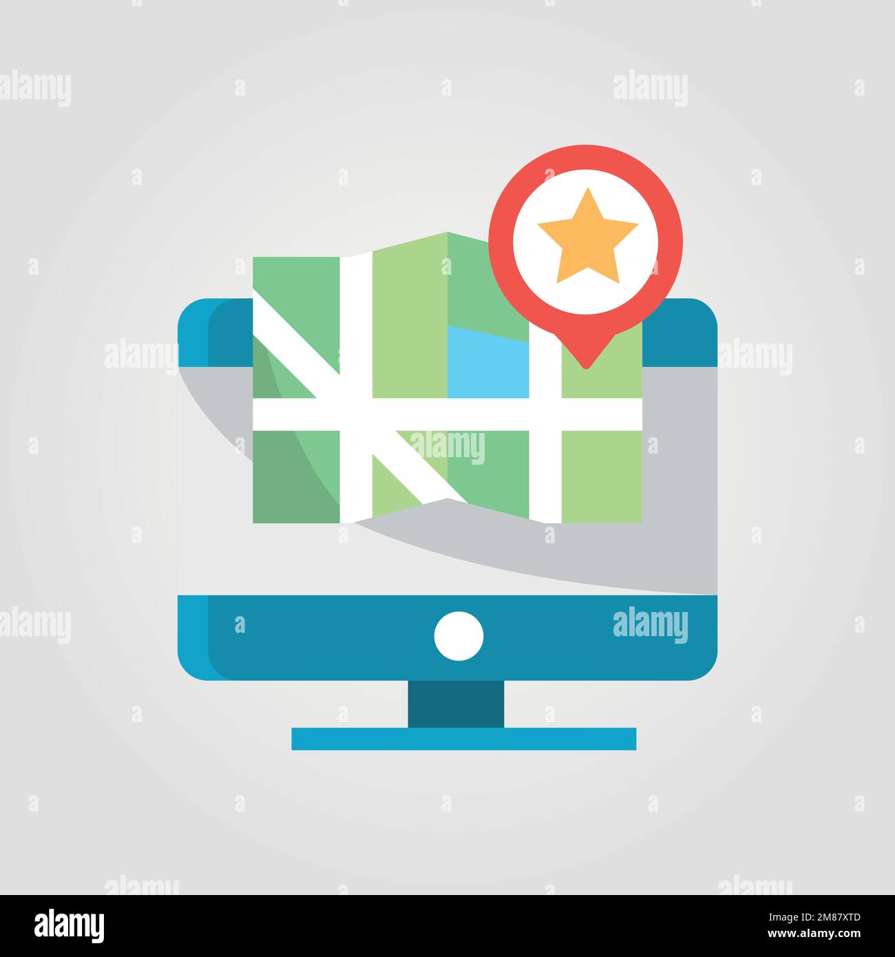 Location map icon, GPS pointer mark vector icon Stock Vector Image ...