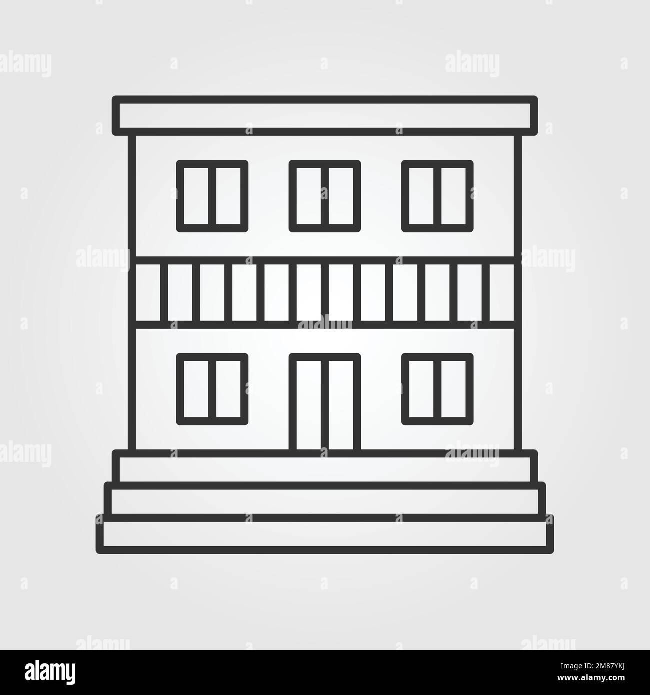 Home building vector outline icon style illustration Stock Vector Image ...
