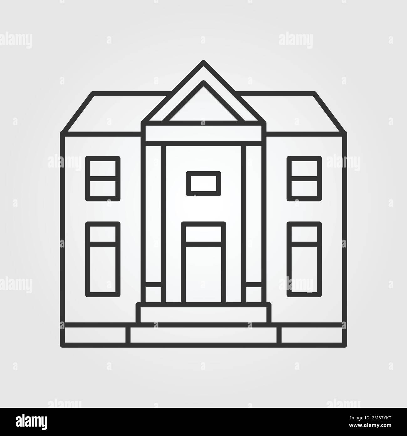 Home building vector outline icon style illustration Stock Vector Image ...
