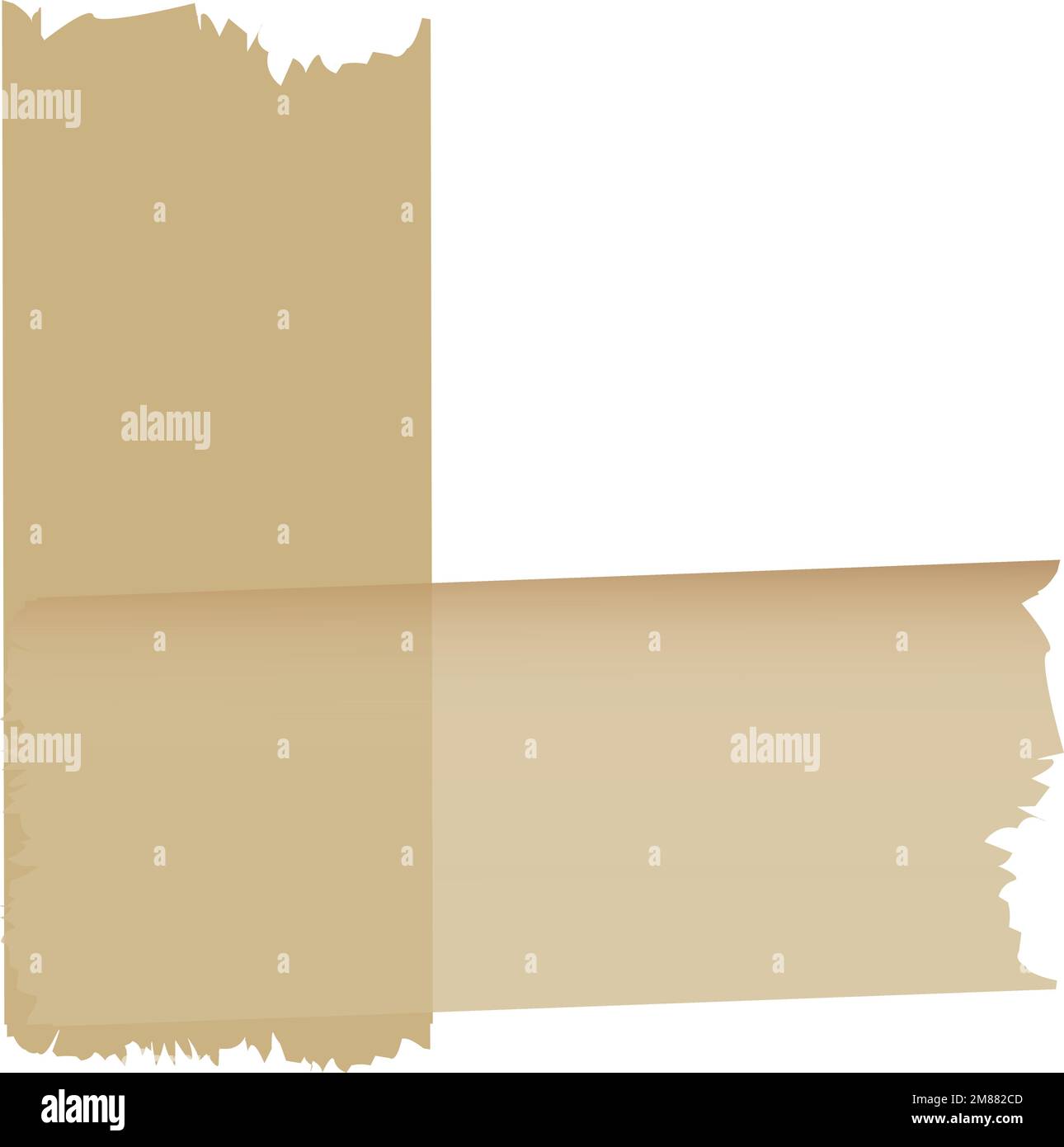 Yellow paper corner. Ripped adhesive tape fix Stock Vector Image & Art