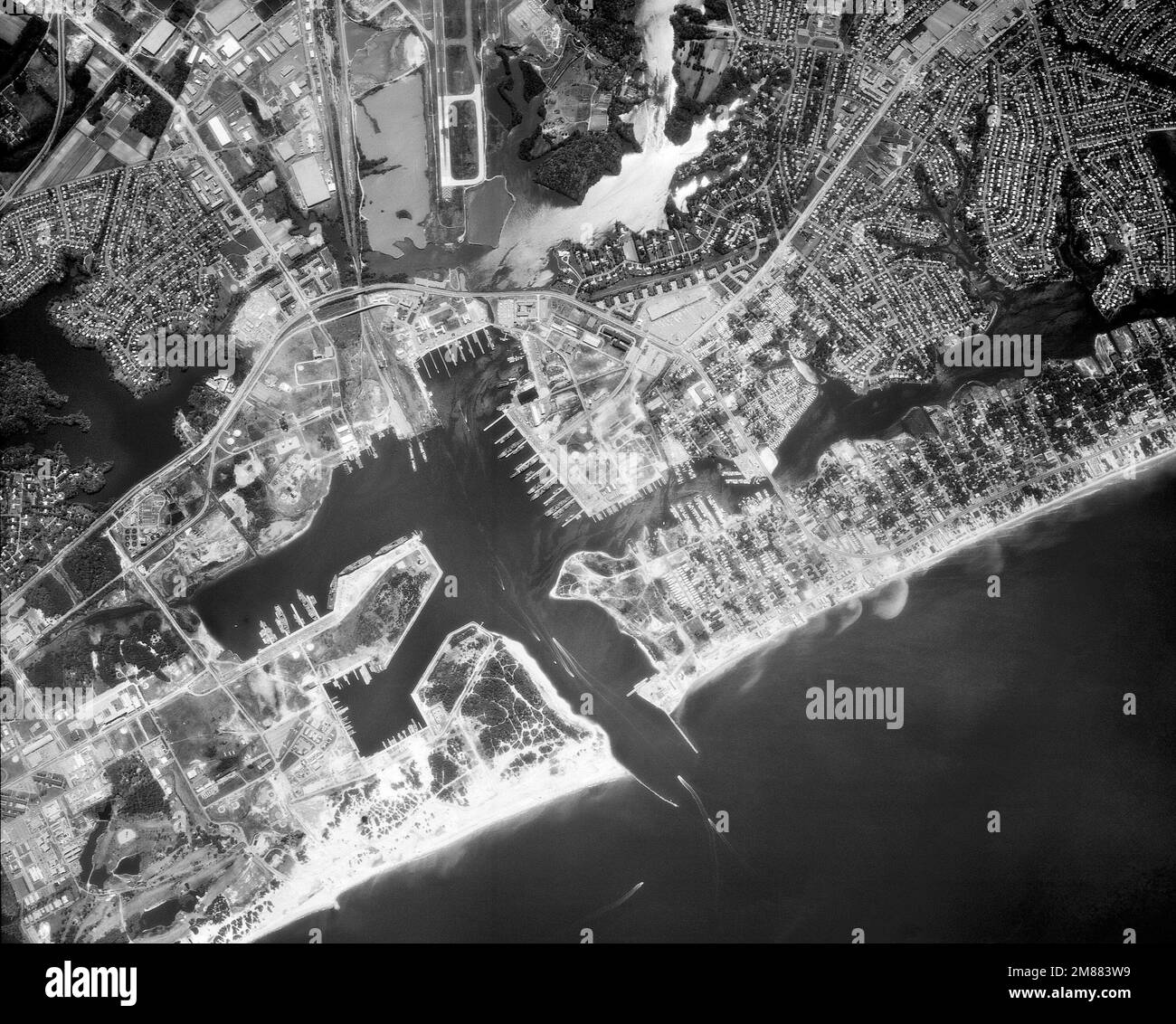 An aerial view of the Naval Amphibious Base, Little Creek. State