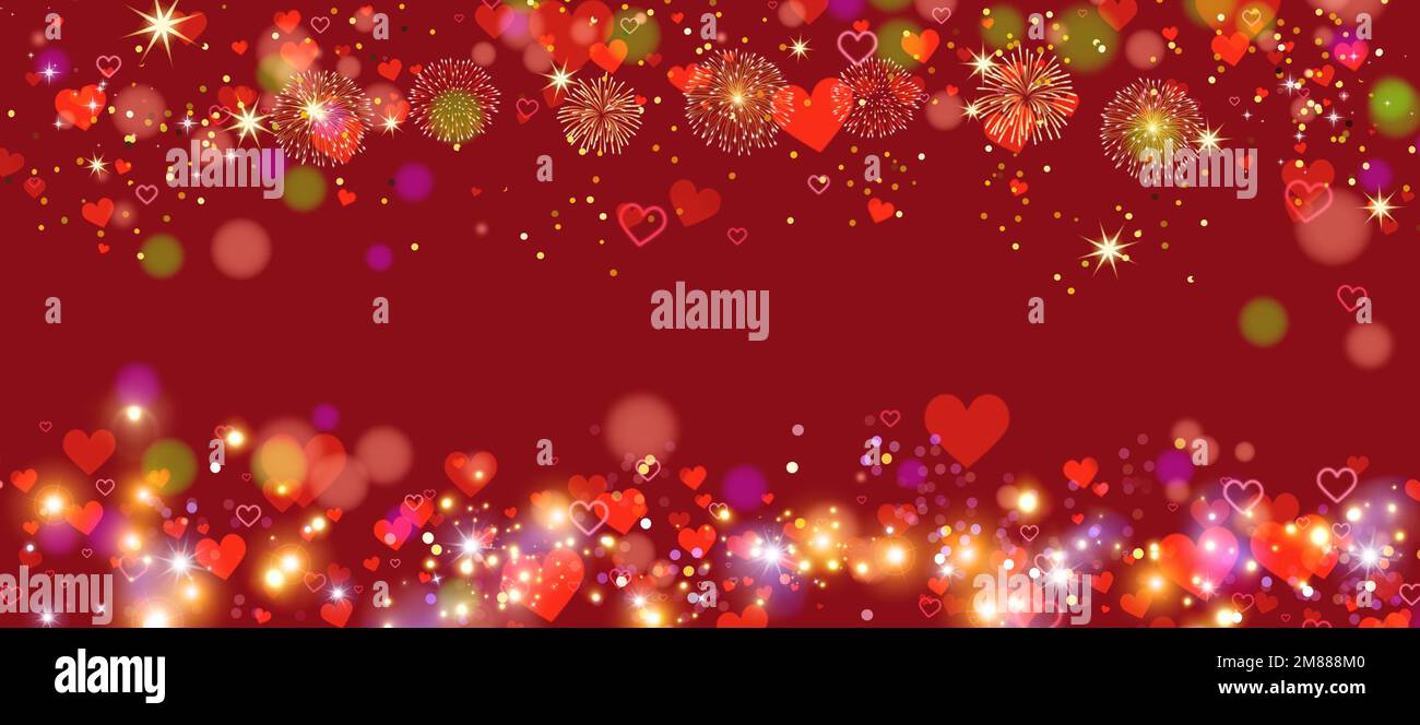 Hearts background with glitter and copy space for design Stock Photo ...