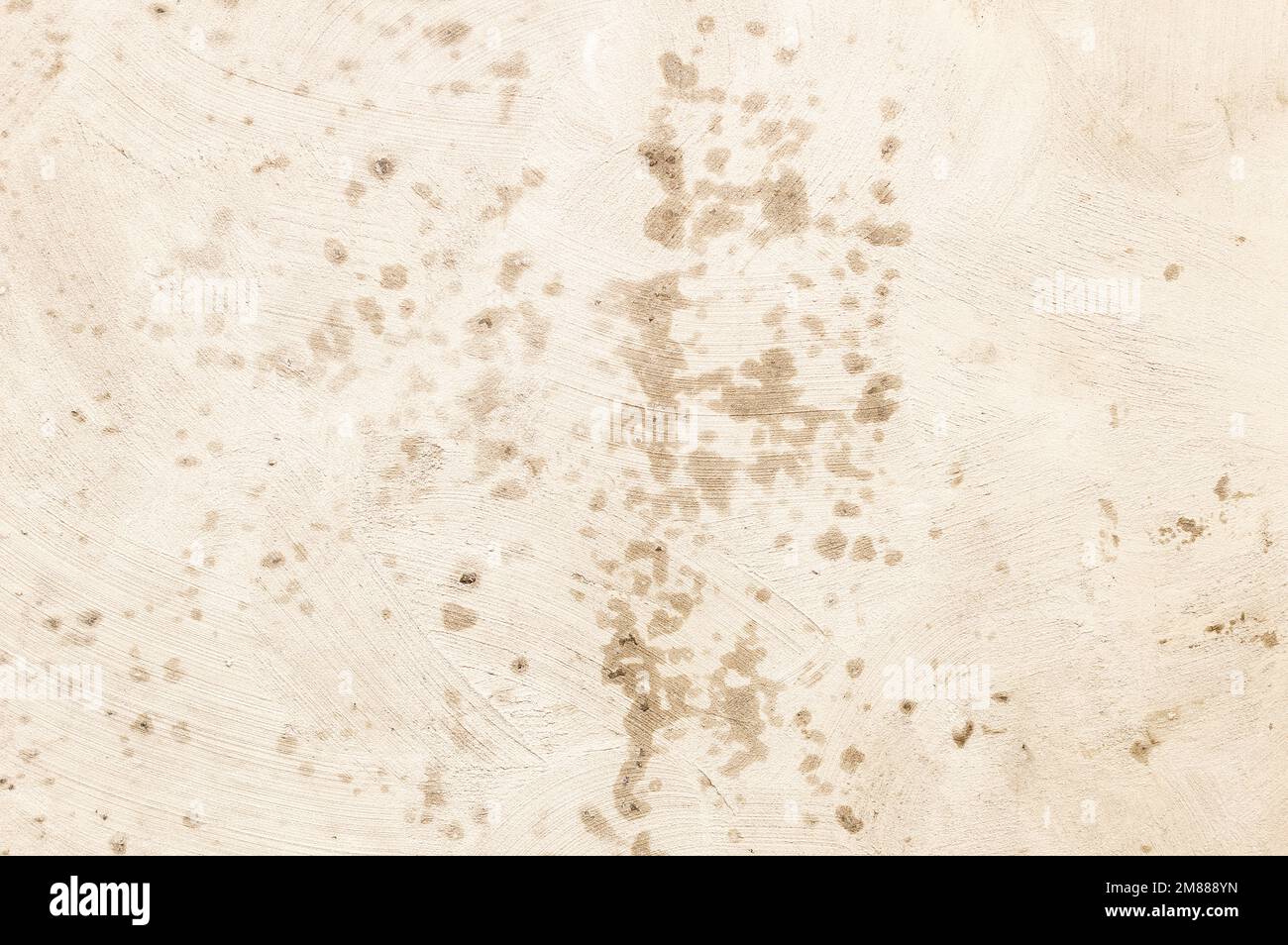 Rain water leaks on the wall causing damage Stock Photo