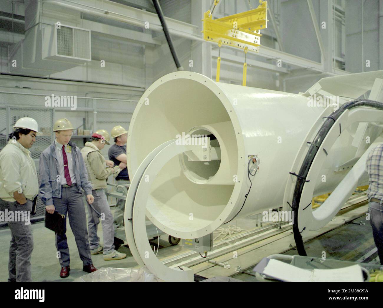 A view of a section of a canisterized missile simulator and 4509