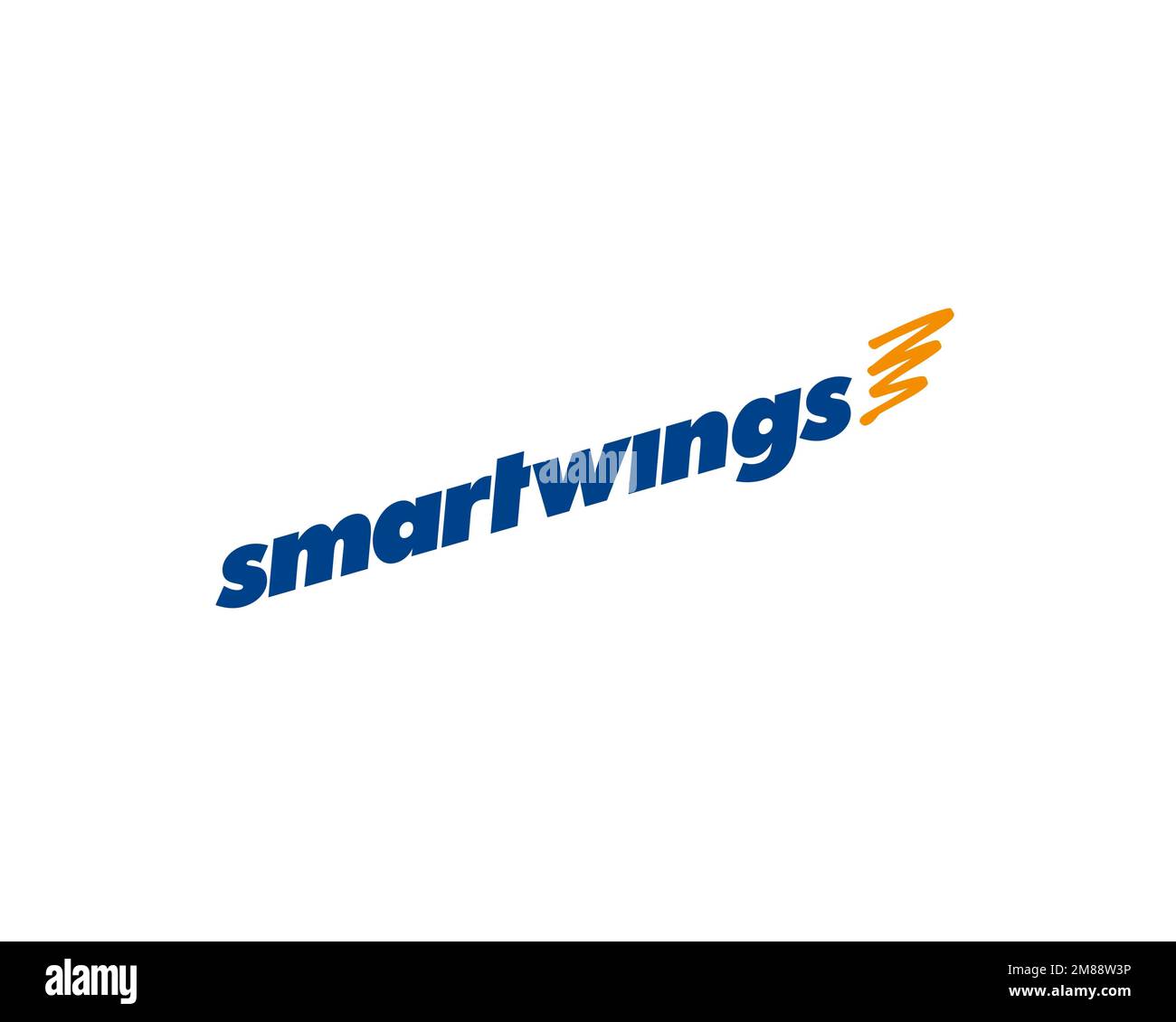 Smartwings Hungary, rotated logo, white background Stock Photo Alamy