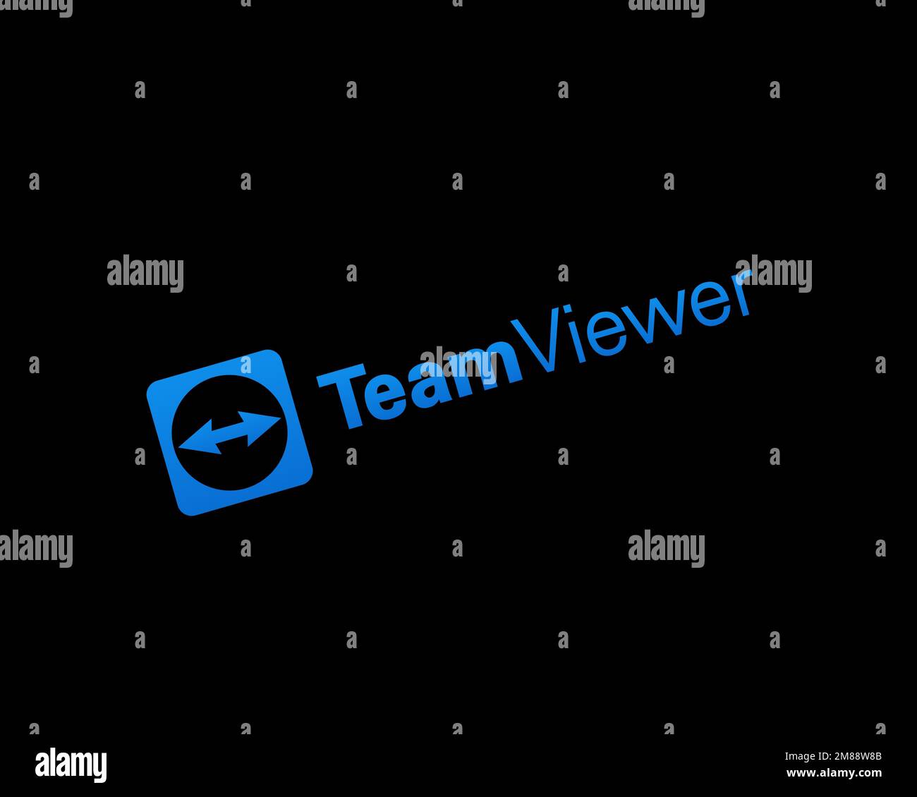 TeamViewer, rotated logo, black background Stock Photo Alamy