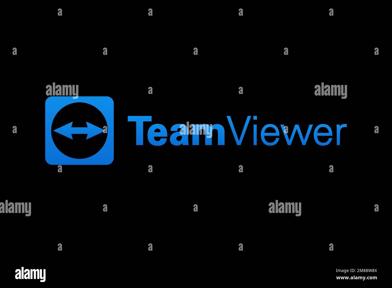 TeamViewer, Logo, Black background Stock Photo Alamy