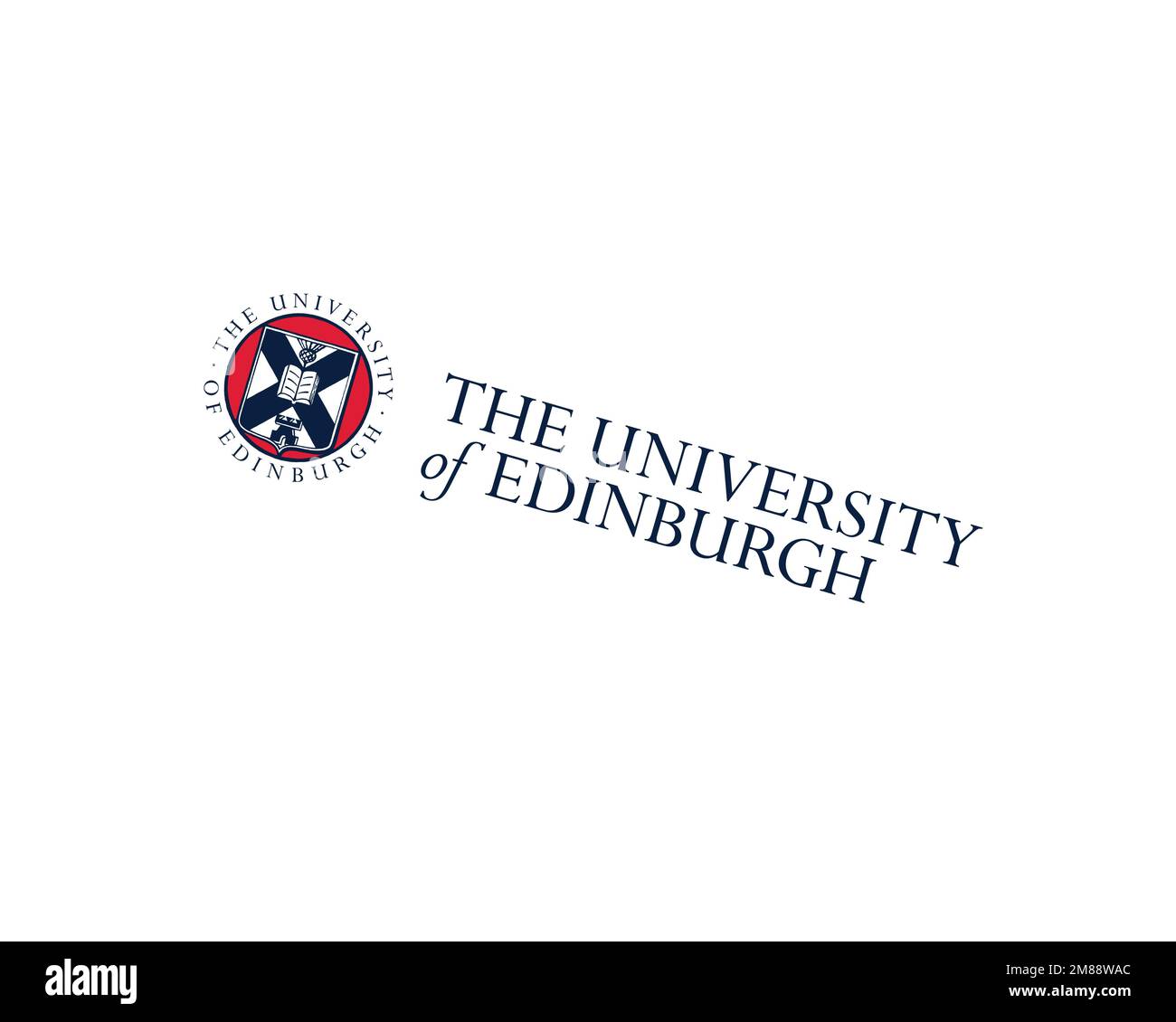 University of Edinburgh, rotated logo, white background B Stock Photo Alamy