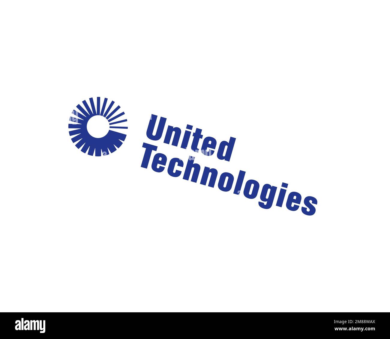 United Technologies, rotated logo, white background B Stock Photo