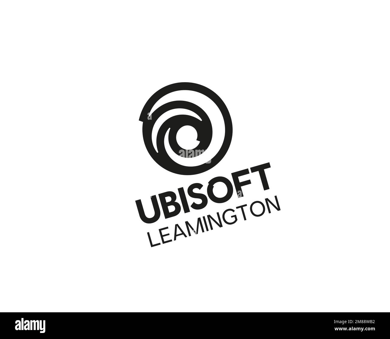 Ubisoft Leamington, Rotated Logo, White Background Stock Photo Alamy