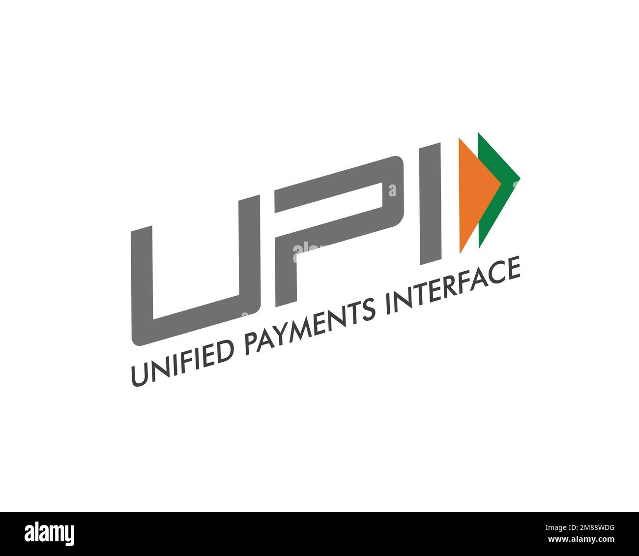 Unified Payments Interface, Rotated Logo, White Background Stock Photo - Alamy