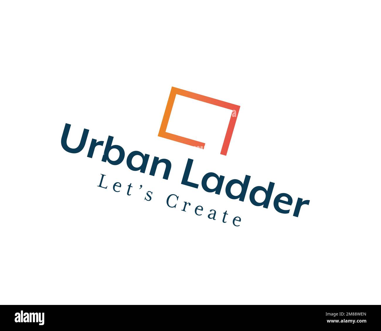 Urban Ladder, Rotated Logo, White Background B Stock Photo Alamy