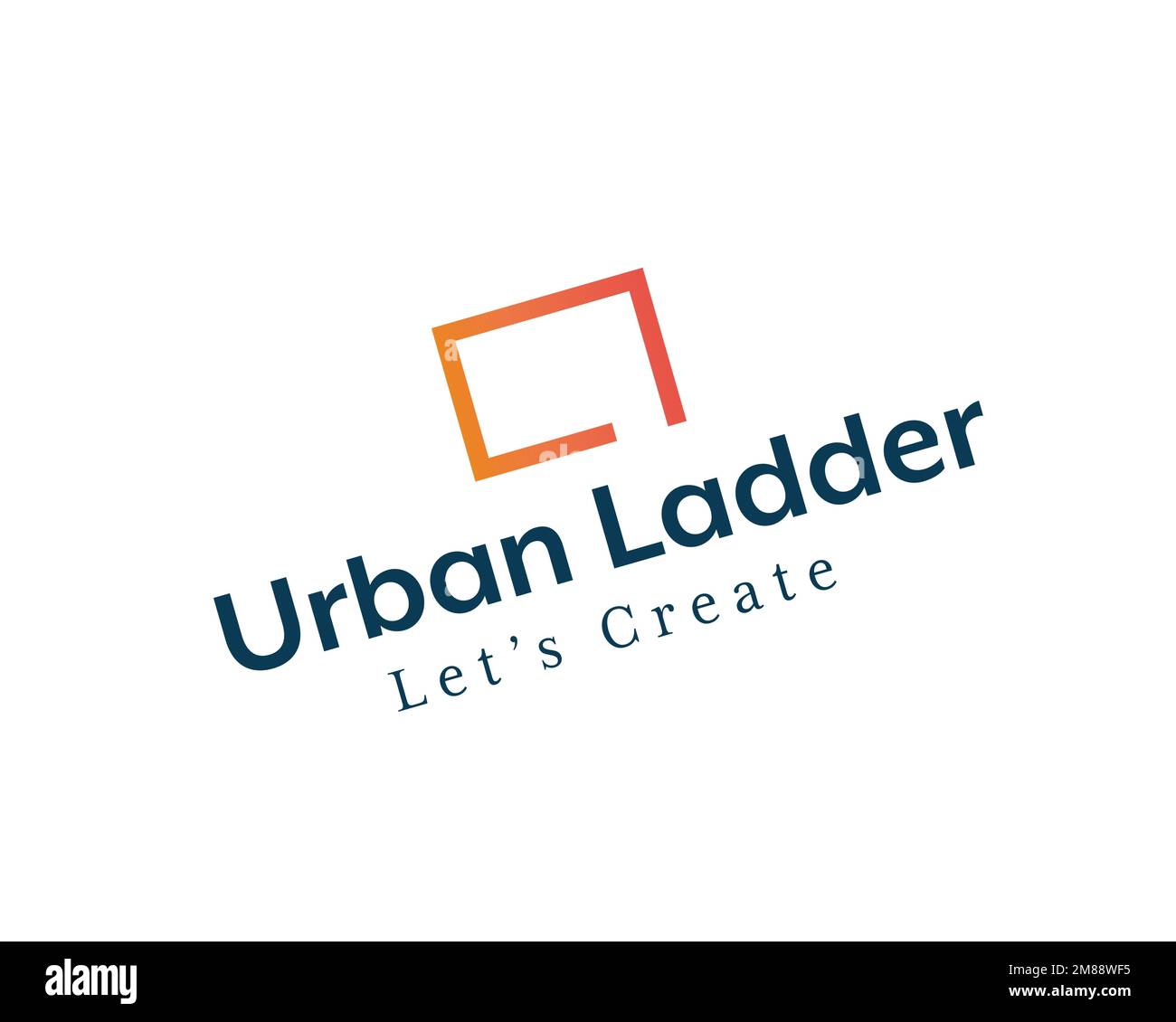 Urban Ladder, Rotated Logo, White Background Stock Photo Alamy