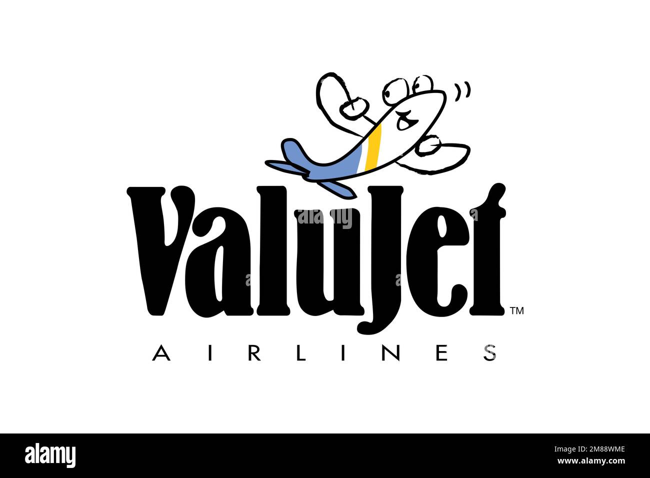 ValuJet Airline, Logo, White Background Stock Photo