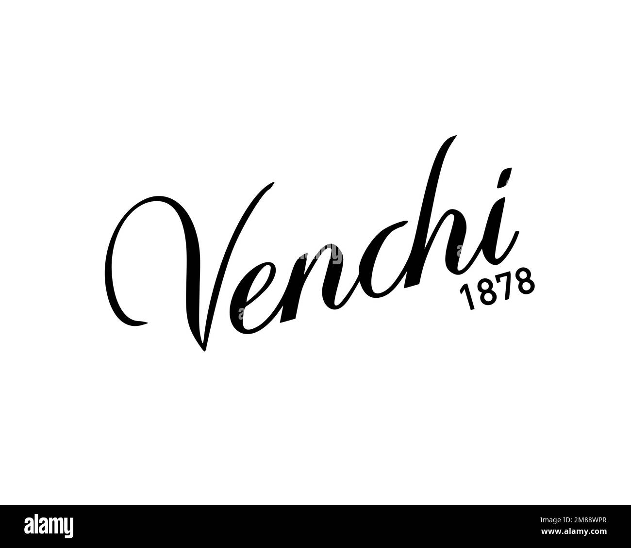 Venchi, rotated logo, white background Stock Photo Alamy