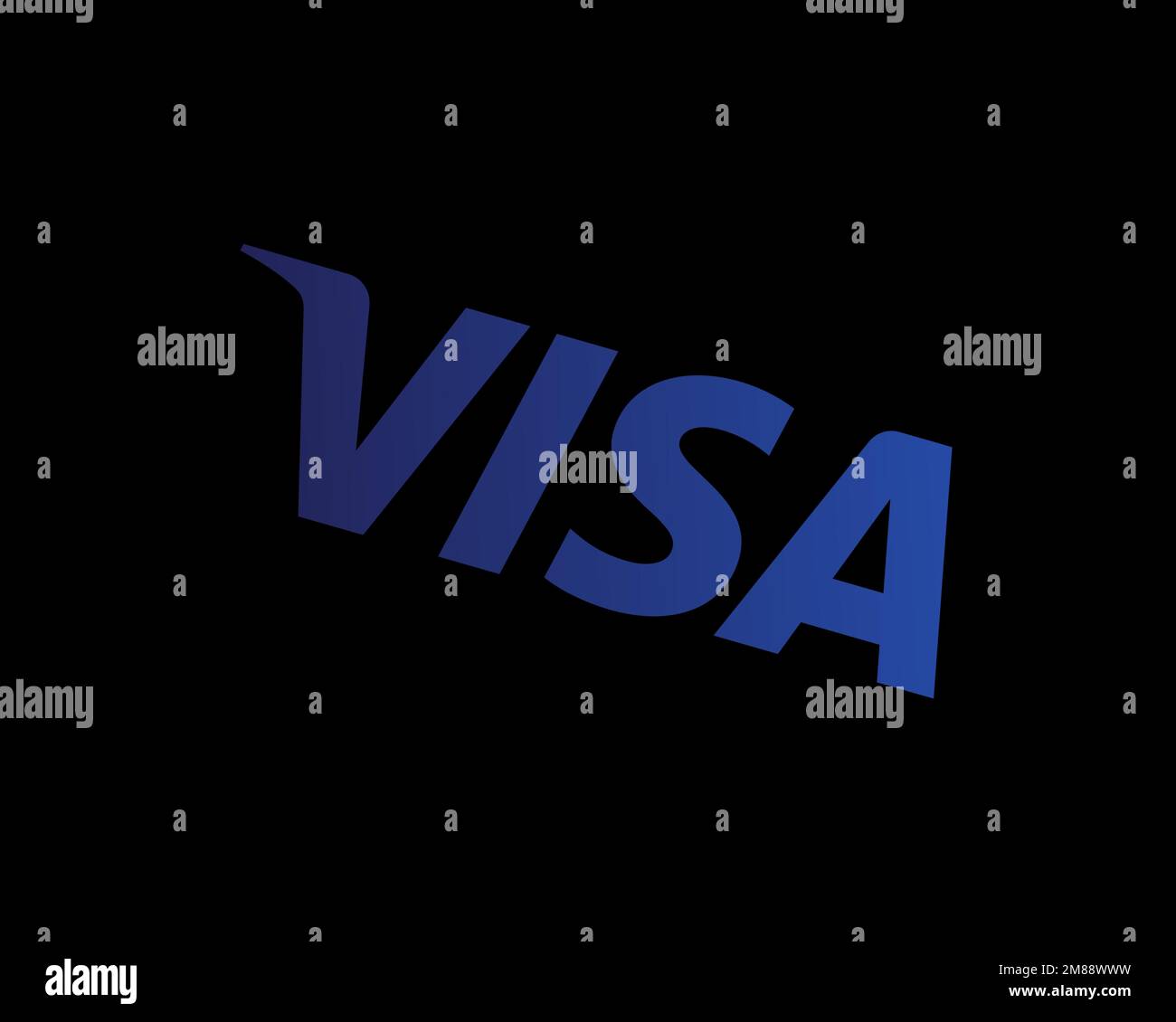 Visa Inc. rotated logo, black background B Stock Photo - Alamy