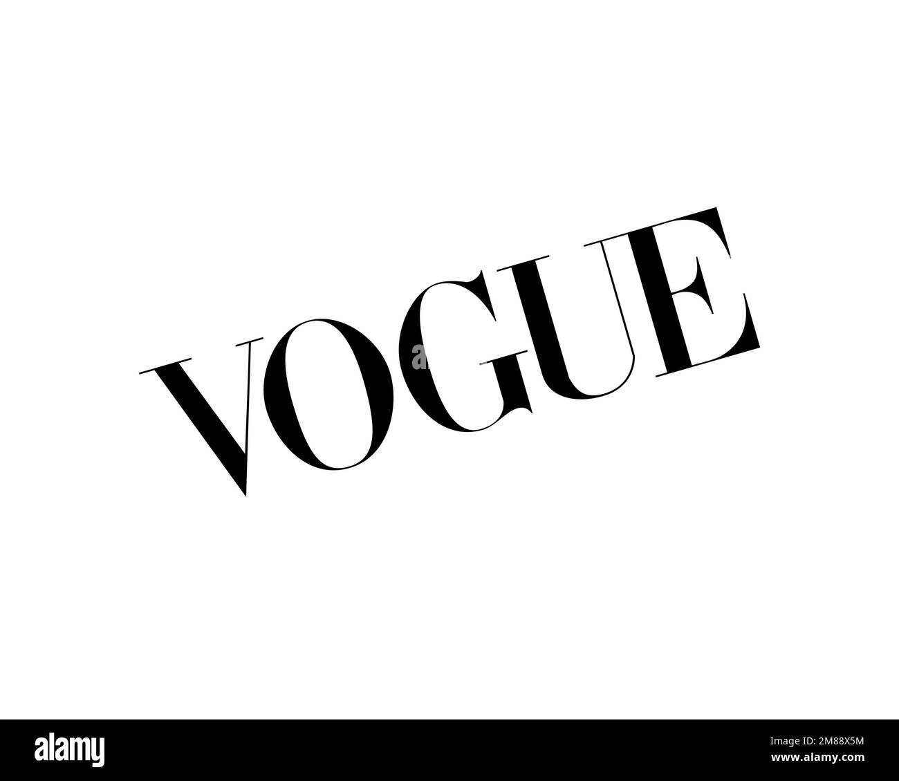 Vogue magazine, rotated logo, white background Stock Photo Alamy