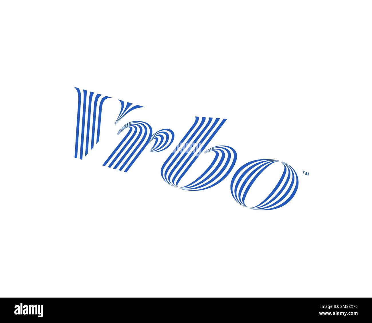 Vrbo, rotated logo, white background B Stock Photo Alamy