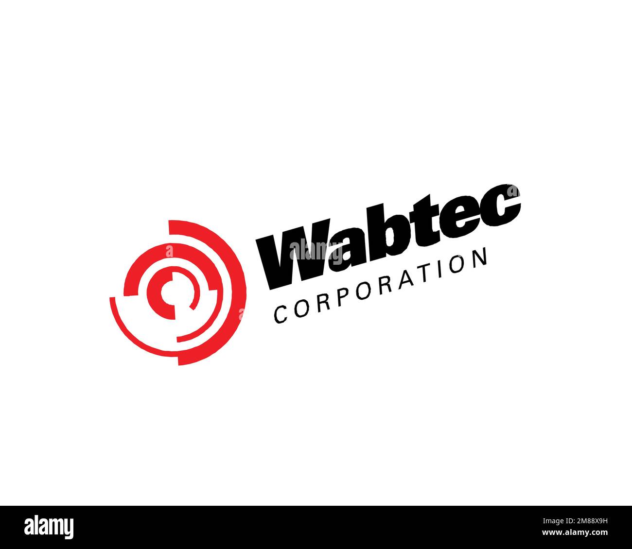 Wabtec Corporation, rotated logo, white background Stock Photo Alamy
