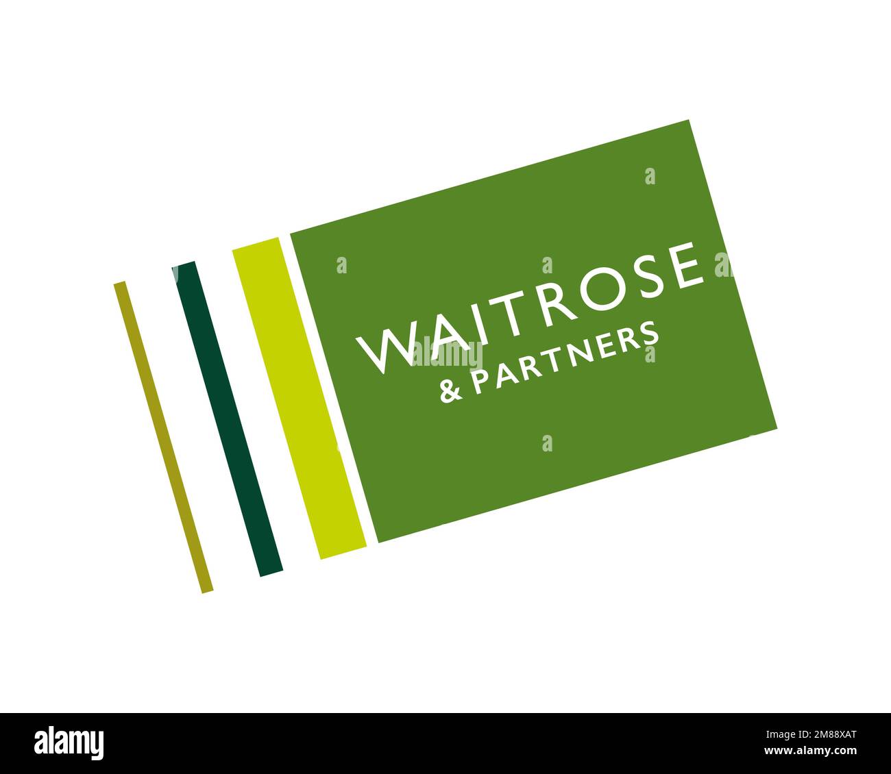 Waitrose & Partners, Rotated Logo, White Background Stock Photo - Alamy