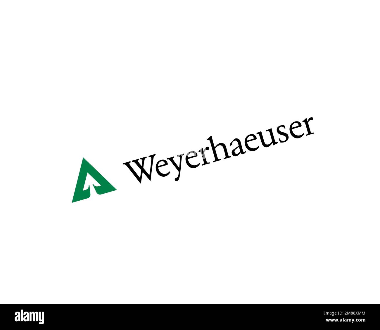 Weyerhaeuser, rotated logo, white background Stock Photo Alamy