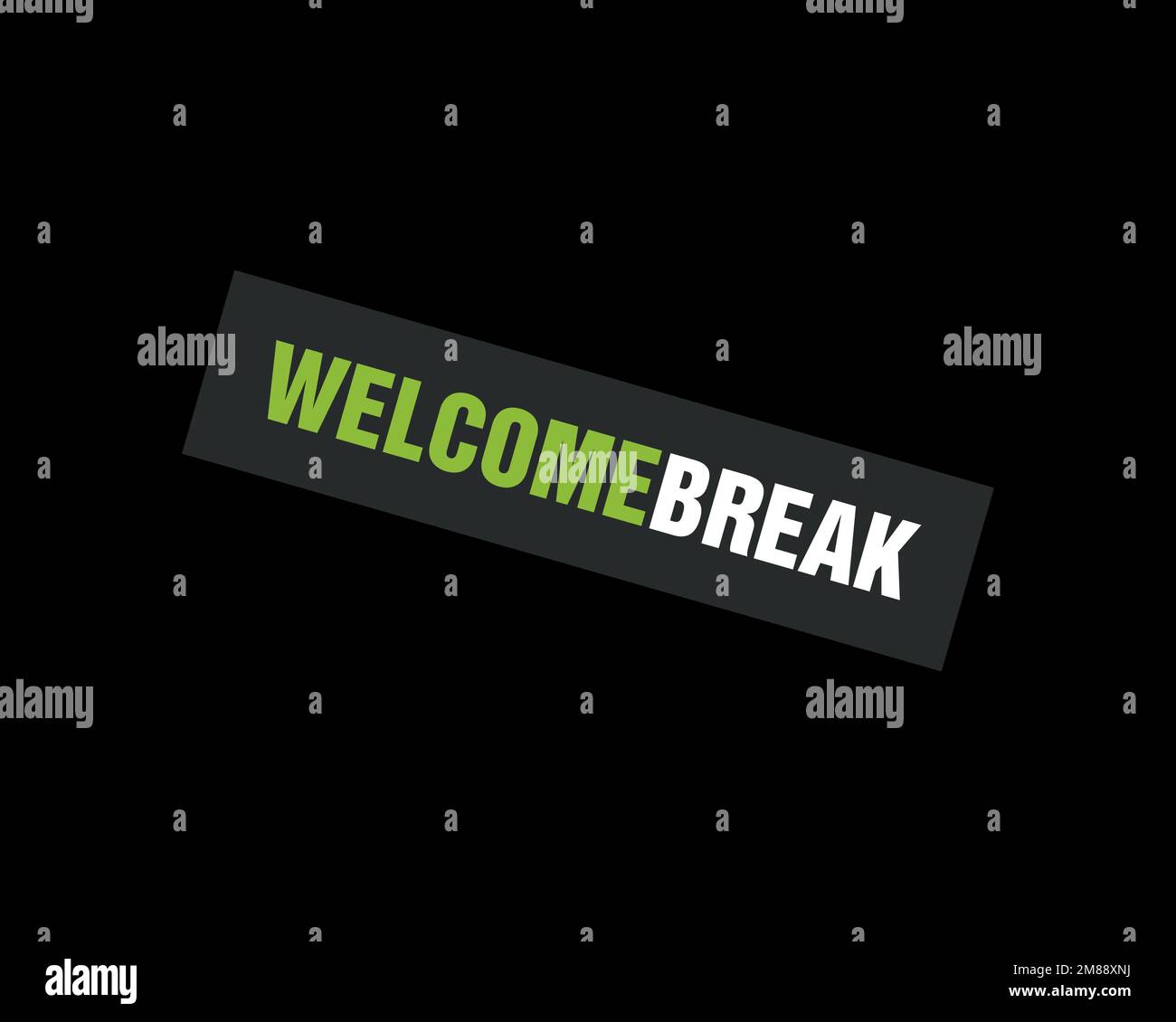 Break, rotated logo, black background B Stock Photo Alamy