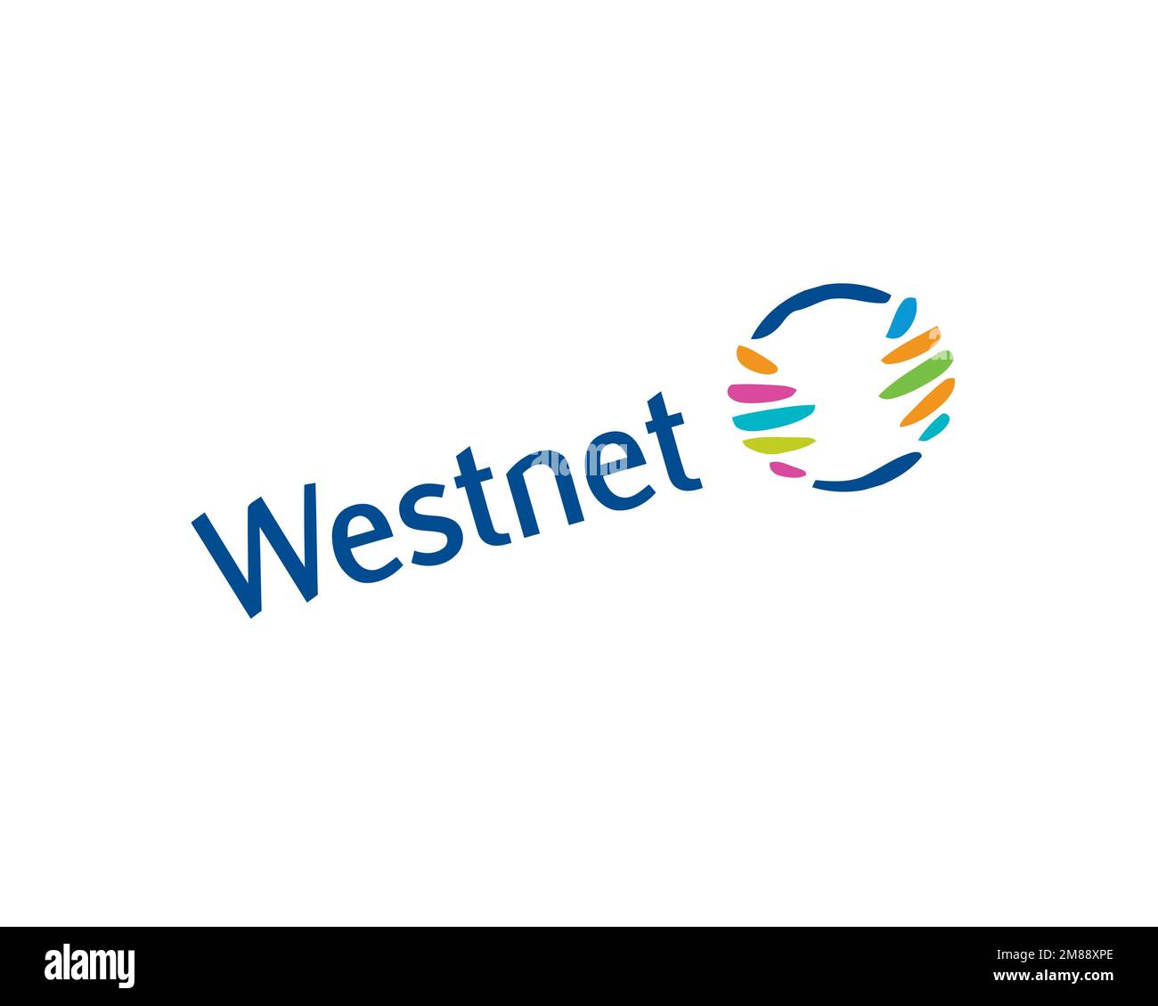 Westnet, rotated logo, white background Stock Photo - Alamy