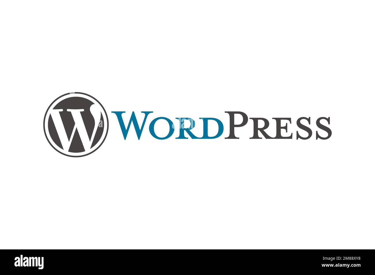 WordPress, Logo, White background Stock Photo Alamy
