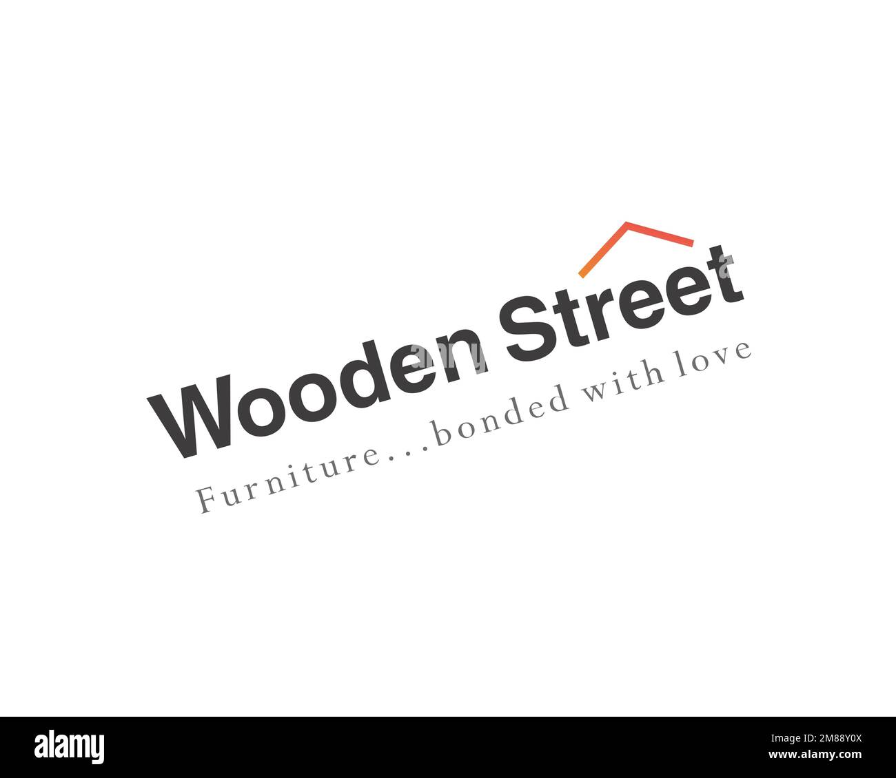 Wooden Street, Rotated Logo, White Background Stock Photo Alamy
