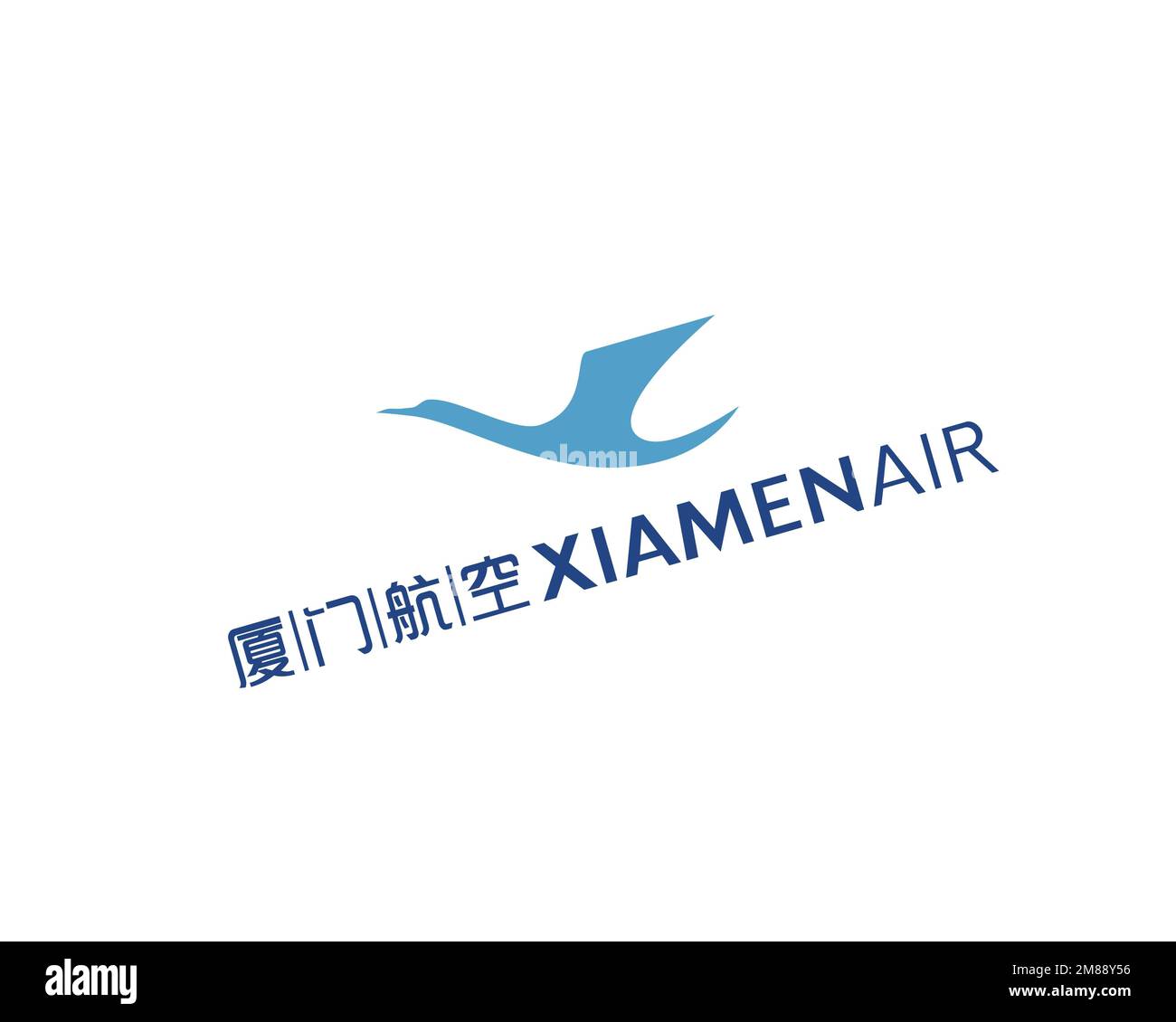 XiamenAir, rotated logo, white background Stock Photo