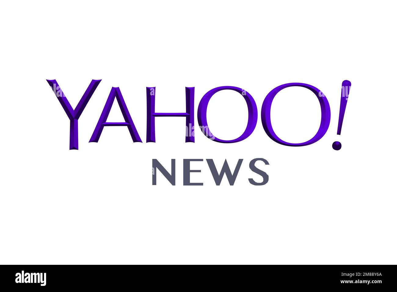 Yahoo! News, Logo, White background Stock Photo Alamy