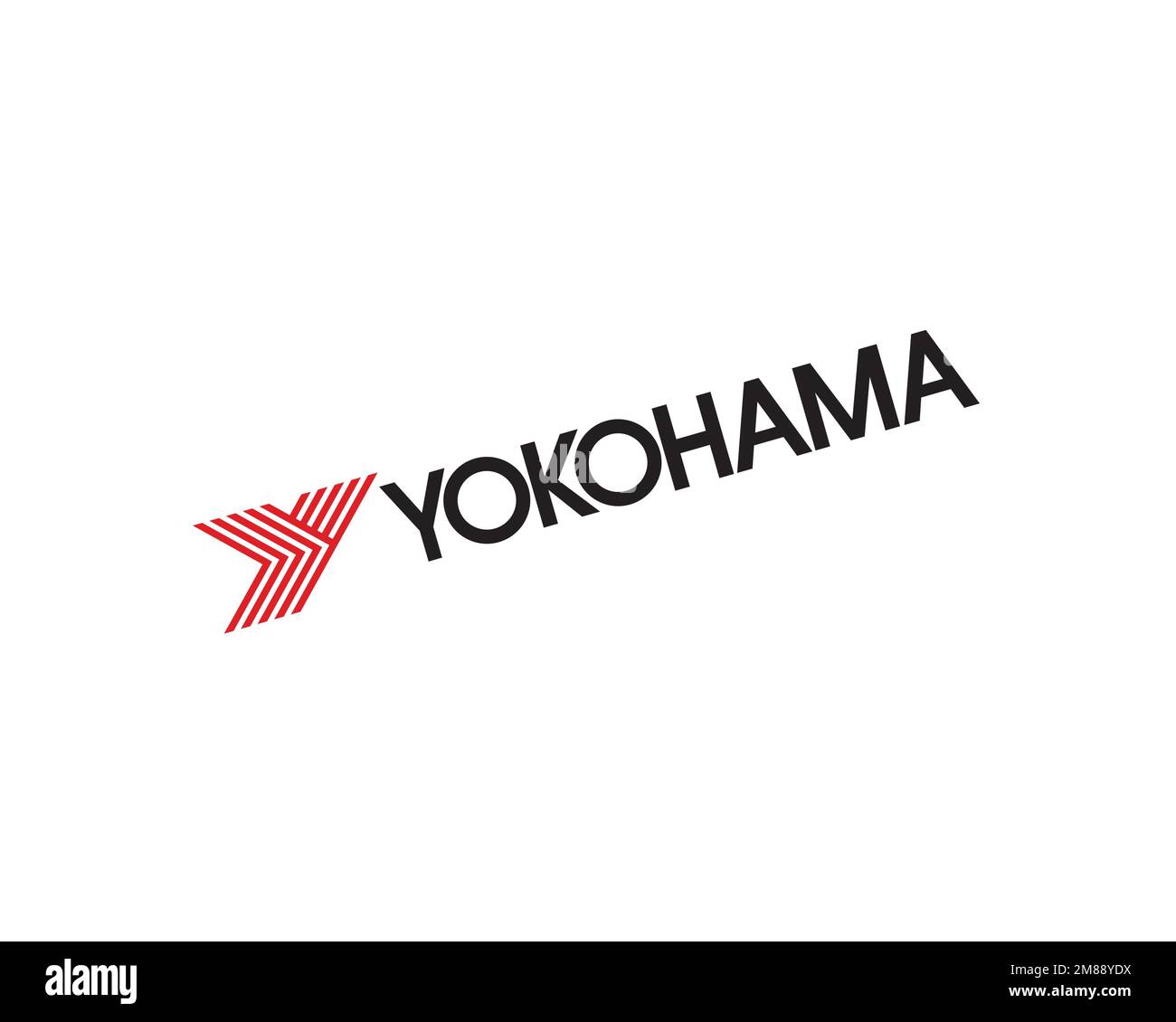 Yokohama Rubber Company, rotated logo, white background Stock Photo