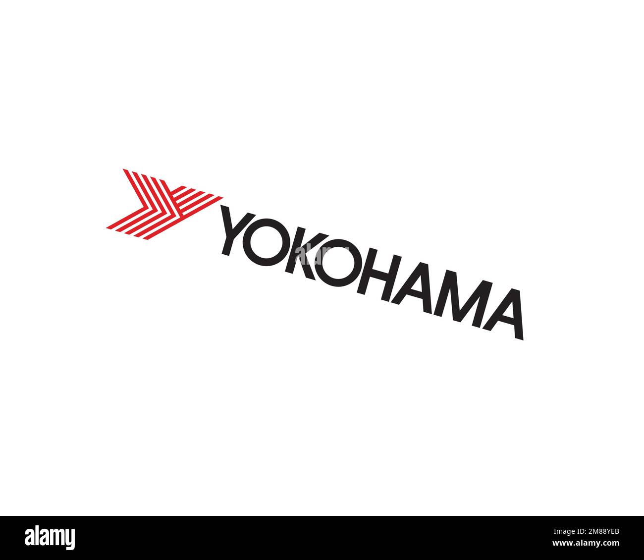 Yokohama Rubber Company, Rotated Logo, White Background B Stock Photo