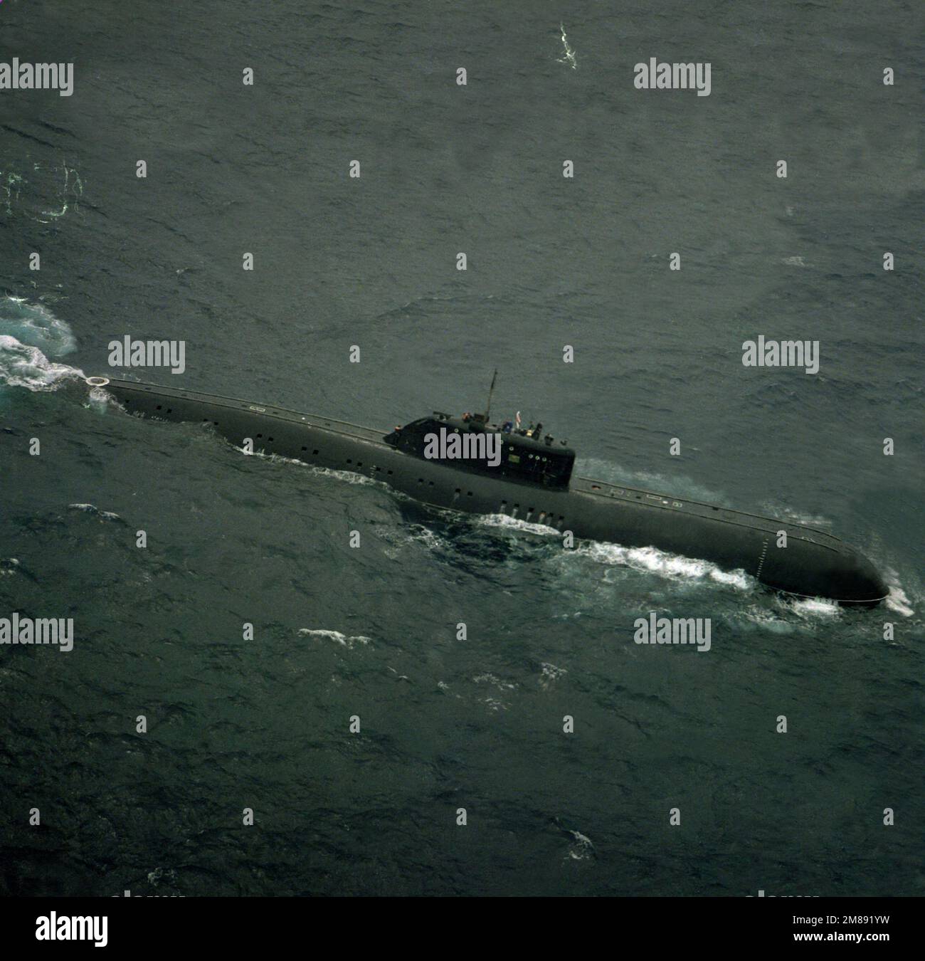 A starboard bow view of the Sovietbuilt Indian Charlie I class cruise