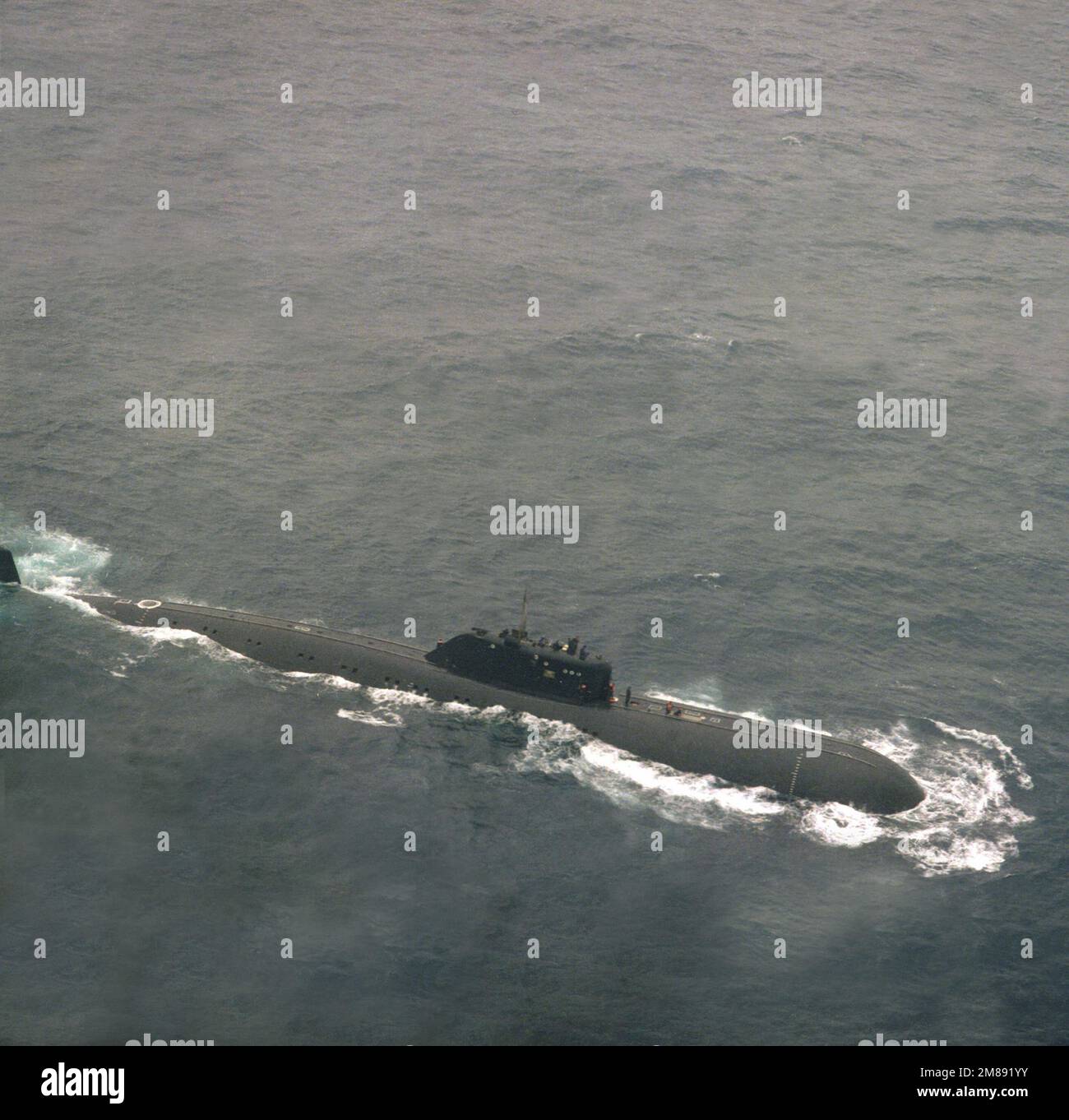 A starboard bow view of the Sovietbuilt Indian Charlie I class cruise
