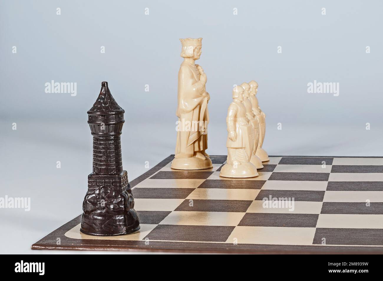 Close-up of a rook chess piece Stock Photo - Alamy