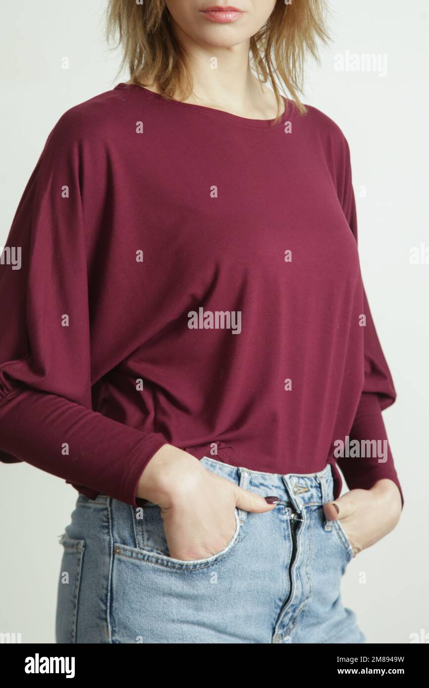 Burgundy shirt hotsell with jeans