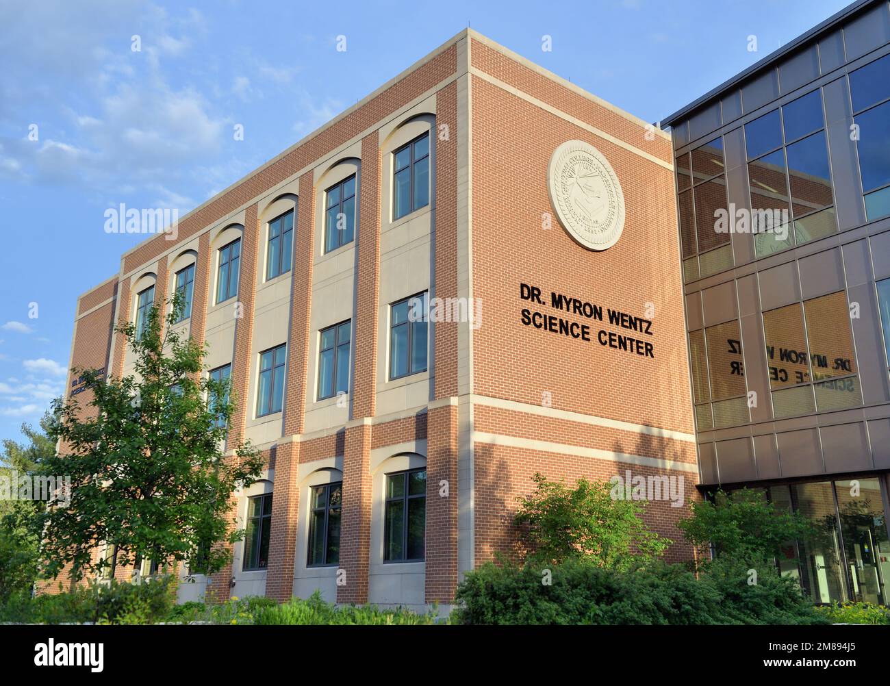 Naperville, Illinois, USA. The Dr. Myron Wentz Science Center on the
