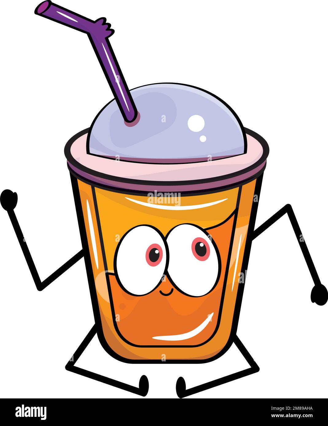 Isolated cute happy soda cartoon character Vector Stock Vector Image & Art  - Alamy