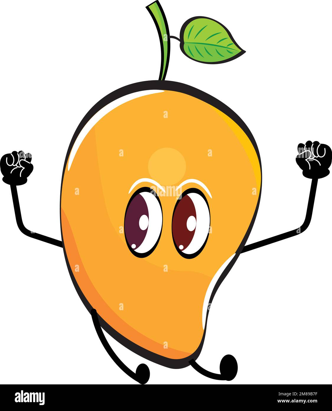 Isolated cute mango cartoon character Vector Stock Vector Image & Art