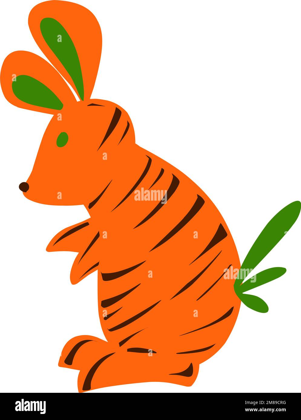 The cartoon rabbit design is suitable for logos, icons, stickers and so ...