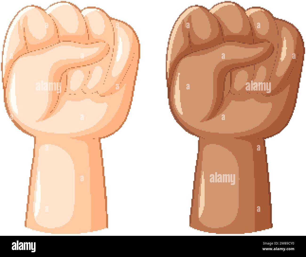 Set of two human hand closed fist illustration Stock Vector Image & Art