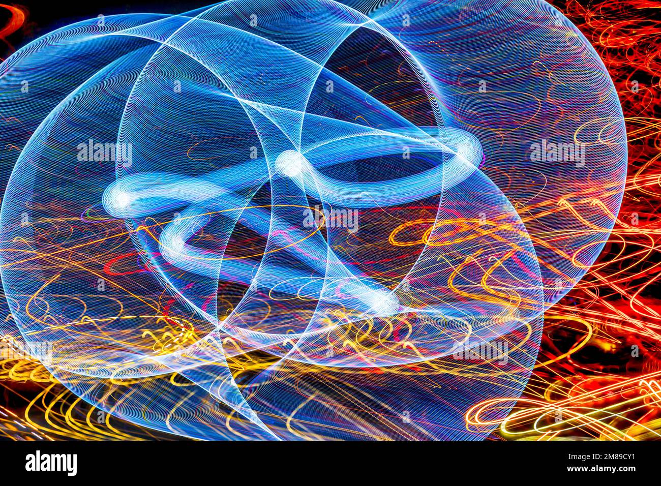Swriling Abstract lights Stock Photo