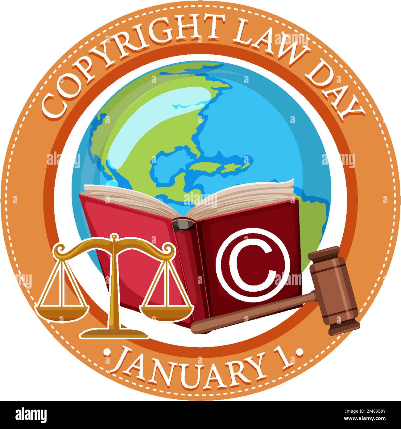 Copyright Law Day Banner Design illustration Stock Vector Image & Art