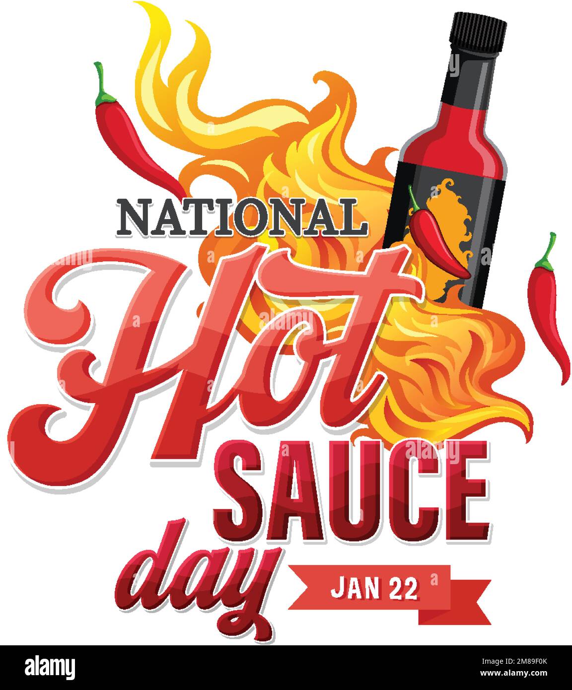 National Hot Sauce Day Banner Design illustration Stock Vector Image ...