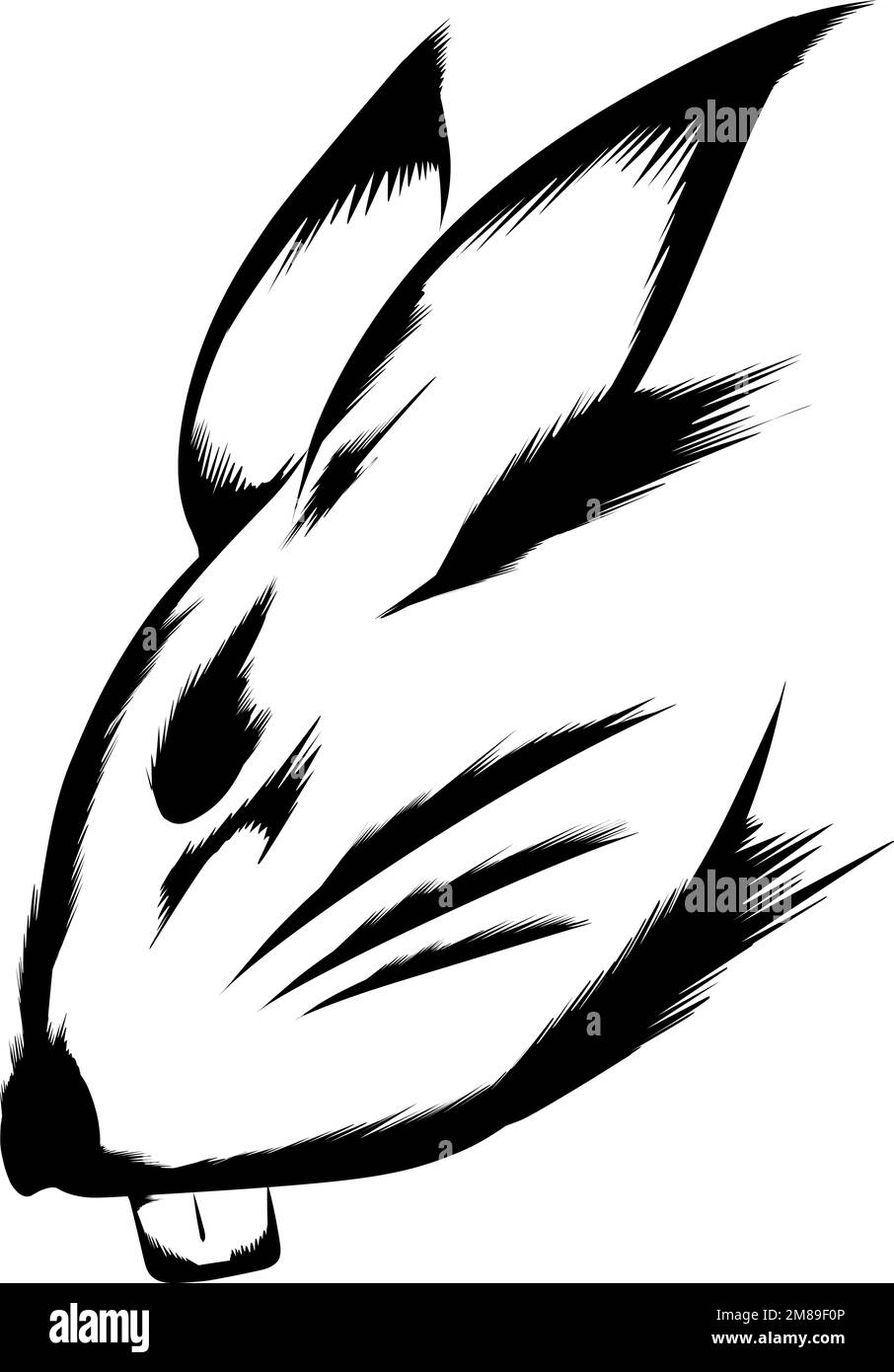 Rabbit head design. Wild Animals. Rabbit logo or icon. Suitable for stickers, logos and others Stock Vector