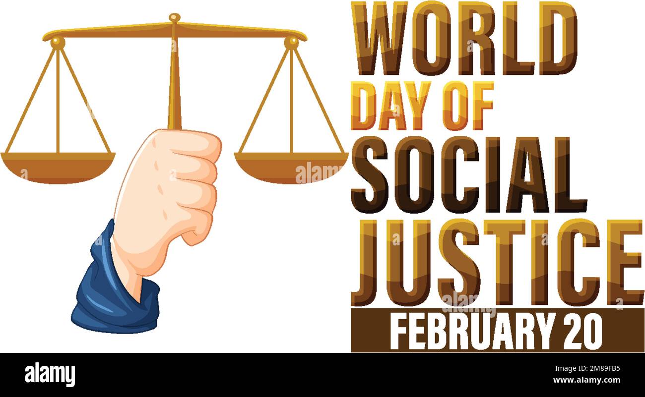 World day of social justice banner illustration Stock Vector Image ...