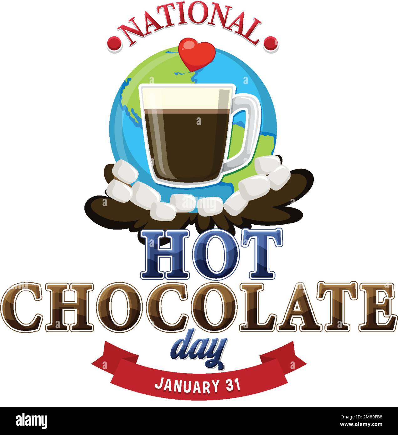 National Hot Chocolate Day Banner Design illustration Stock Vector ...